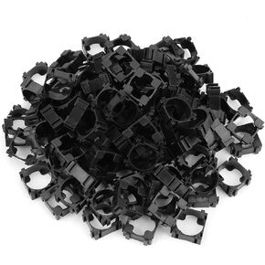 100Pcs Lithium Battery Holder, Plastic Battery Pack Bracket Cylindrical Cell Battery Stand Cell Spacer for DIY Fixed Battery