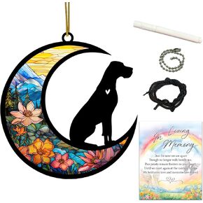 Great Dane Memorial Suncatcher, Personalized Great Dane Dog Memorial Ornament with Name Date, Dog Passing Away Gift, Loss of Dog Sympathy Gift, Remembrance Gifts for Loss of Pet