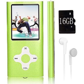 Mp3 Player,Music Player with a 16 GB Memory Card Portable Digital Music Player/Video/Voice Record/FM Radio/E-Book Reader/Photo Viewer/1.8 LCD