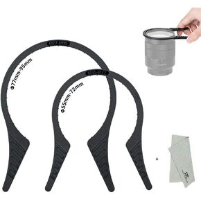3 Packs Camera Lens Filter Wrench Kit, CPL UV ND Filter Removal Wrench Tool Set, Fit 37mm-52mm 55mm-72mm 77mm-95mm Lens Thread for Canon Nikon Sony Fujifilm Olympus Panasonic and Other Camera