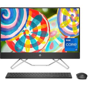 HP All-in-One Bundle PC, 27" FHD Micro-Edge Display, 12th Generation Intel Core i7 Processor, Iris X Graphics, 12 GB RAM, 256 GB SSD, Windows 11 Pro OS, Wi-Fi (27-cb1072, 2022)