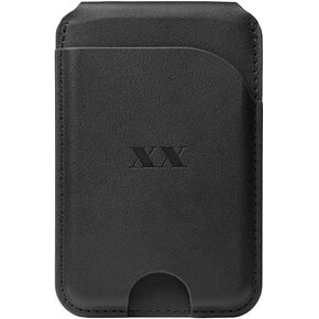Magnetic Leather Wallet Cell Phone Card Holder, Credit Card Holder for iPhone 16/15/14 Pro Max/Pro Series, Card Wallet Magnetic Phone Stand - Premium Protection & Convenience - (Black)