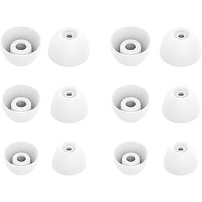Replacement Earbuds Tips Silicone Ear Tips for Ray-con Everyday Earbuds, Earphones Eartips S/M/L 3 Size 6 Pairs,Black 532
