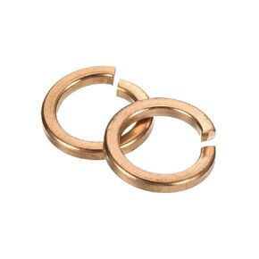 uxcell M6 Split Lock Washer, 30Pcs Copper Spring Lock Washers Metal Split Ring Washer for Screw Bolts Machinery