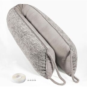 2 Pack Door Draft Stopper for Bottom of Doors 36 Inch, Weighted Under Door Snake Noise/Breeze/Cold Air Blocker, Soundproof Door Pillow Stopper, Gray