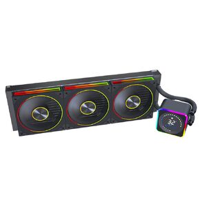 Astrabeat 360 Digital ARGB 360mm AIO CPU Cooler, Intelligent Temperature Control, Real-time readout ，300W TDP Liquid CPU Cooler for AMD AM4/AM5 & Intel LGA 115X/1200/1700