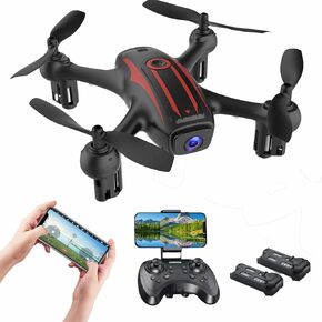 Drones for Kids 8-12, Drone with Camera 1080P for Kids Adults, FPV Drone with 2 Batteries, Mini Drone Gesture Photo, Wifi RC Quadcopter, 3 Speed Mode, 3D Flips, Altitude Hold, Kids Drones for Boys