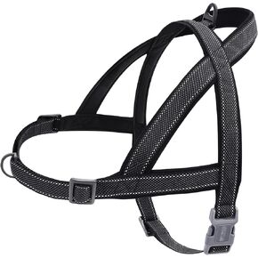 No Pull Dog Harness, Reflective Puppy Harness with Soft Padded Handle, Escape Proof/Quick Fit Adjustable Pet Harness for Small Medium Large Dogs, Easy for Training Walking (Red, S)