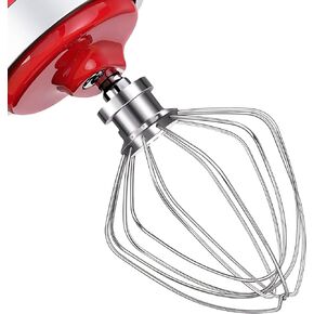 Stainless Steel Whisk Attachment Fits KitchenAid, 6 Wire Whip for 4.5 5 Quart KitchenAid Tilt-Head Stand Mixer，K45WW Kitchen Aid Accessories and Attachments Replacement Parts, Dishwasher Safe