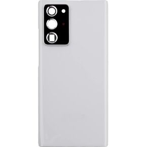 Replacement Battery Door Cover Back Cover Kompatibel for Samsung Galaxy Note 20 Ultra 5G SM-N985F SM-N985F/DS Mystic White Akkudeckel with Camera Lens and Waterproof Glue