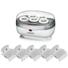Conair Instant Heat Travel 1.5-Inch Hot Rollers, White, Set of 5