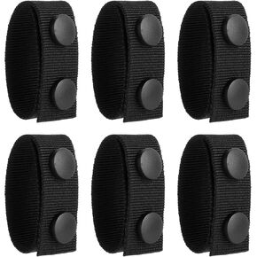 6 Pcs Duty Belt Keepers with Double Snaps, Nylon Belt Keepers, Tactical Belt Accessories, Security Police Military Belt Accessories for 2"-2.25" Belts Fixing