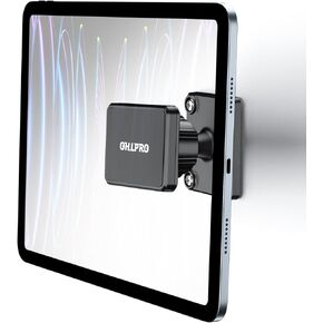 OHLPRO Magnetic Tablet Wall Mount Holder, 360° Rotatable Drilling Base iPad Wall Holder with 2 Metal Plate, Strong Magnet Fits Tablet and Phone, Tablet Stand for Wall, Boat and Cabinet