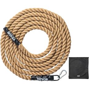 VEVOR Gym Climbing Rope, 1.5" Diameter 25 ft Length Gym Fitness Training Rope, Gym Exercise Workout Rope for Adults, Climbing Rope for Fitness and Strength Training, Climbing Exercise, Home Workout