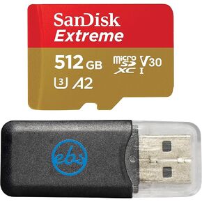 بطاقة ذاكرة SanDisk Extreme MicroSD سعة 512 جيجابايت متوافقة مع كاميرا GoPro Action Hero 11 Black وHero11 Black Mini (SDSQXAV-512G-GN6MN) مع قارئ بطاقات MicroSDXC واحد لكل شيء ما عدا سترومبولي
