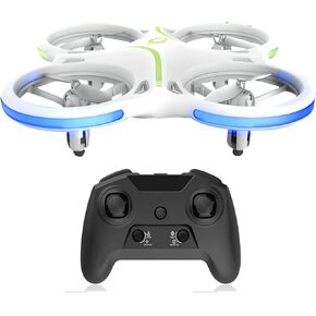 Mini Drones for Kids and Beginners, Kids Drone Small LED RC Quadcopter with Headless Mode and Auto Hovering, Flying Drones for Kids, 3D Flip, 3 Speed, Colorful LED Lights, 2 Batteries