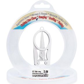 Aboda Fishing Line Clear 1640ft 500m 17lb, 0.3mm Thin Monofilament Fishing Line for Crafts Beading Jewelry Making, Clear String for Hanging Decorations, Invisible Nylon String Fishing Wire w Scissors