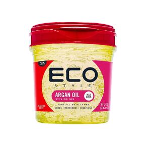 Eco Style Moroccan Argan Oil Styling Gel - Promotes Healthy Hair - Nourishes And Repairs Hair - Delivers Long Lasting Shine - Provides Maximum Hold and Helps Tame Frizz - Ideal For All Hair - 8 oz