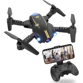 Drone with Camera for Kids Adult, 1080P Camera FPV Drone, Mini Drones Foldable with 2 Batteries, Kids Drone, 3 Speed Mode, 3D Flips, Gesture Photo, Drones for Kids 8-12 10-15 Boys