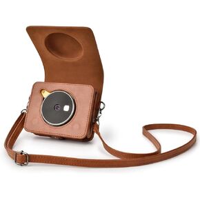 Rieibi Mini Shot 3 Retro Case, PU Leather Protective Case for Kodak Mini Shot 3 Retro C300R 2-in-1 Camera/Portable Instant Printer with Shoulder Strap