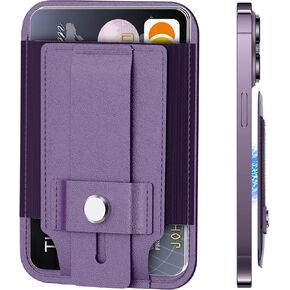 Senose Magnetic Card Wallet Holder Compatible for Magsafe Wallet, Slim Mag-Safe Wallet Phone Card Holder with Grip Compatible for iPhone 16/15/14/13/12 Mini/Plus/Pro/Pro Max, Mag-Safe Case - Black