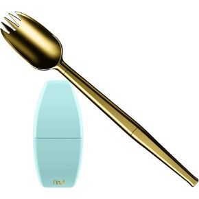 FinalSpork Collapsible, Reusable Metal Spork with Travel Case | Pocket-Sized | Stainless Steel & Platinum Grade Silicone | Eco-Friendly | Assorted Colors
