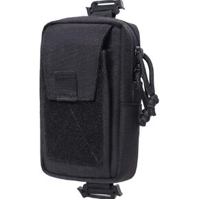 Tactical Phone Holster, Molle EDC Belt Organizer Molle Pouches Waterproof Waist Bag for Outdoors Hunting Camping Trekking Traveling Black