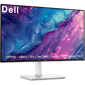 Dell Newest S24 Series Monitor - 24 inch IPS LED FHD - AMD FreeSync - VESA, 16:9 Monitor 75Hz, 4ms Grey-to-Grey Response Time, Low Blue Light, Flicker Free, Anti-Glare, 2 x HDMI, Black