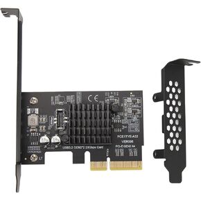 Zyyini ASM3242 التحكم الرئيسي PCIe إلى USB 3.2 Gen 2 بطاقة توسيع، نقل بيانات 20 جيجابت في الثانية، التوصيل والتشغيل، لـ 10 11، OS X، مع كابل 20 جيجا نوع E ودعم حاوية HDD