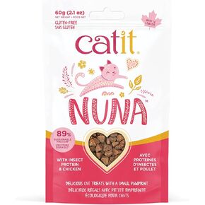Catit Nuna Treats, Healthy & Sustainable Treats for Cats, Insect Protein & Chicken