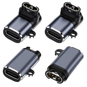 AreMe Compatible with Garmin Watch Charger Adapter (4 Pack), USB Type C Charging Cable Converter for Multiple Garmin Devices