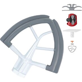 Flex Edge Beater for KitchenAid 5.5-6 QT Bowl-Lift Stand Mixer with Cord Organizer & Attachment Holder, Flat Beater Paddle with Flexible Silicone Edges Bowl Scraper, Kitchen Aid Mixers Accessories