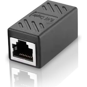 A&G RJ45 Coupler Ethernet Extender, Cat7 Cat6 Cat5e Ethernet Cable Extender Ethernet Adapter, LAN Connector in Line Coupler Female to Female Black