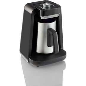Arzum Okka Rich Spin Pro Turkish Coffee and Hot Beverage Maker, Velvetiser, Milk Frother, 120V, 5 Cups, Stainless Steel Cooking Pot, Chrome