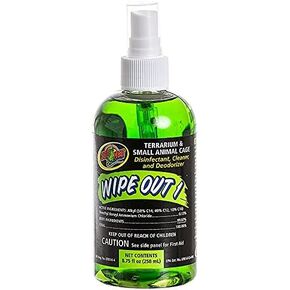 Zoomed Wipeout Reptile Terrarium Cleaner (8.75oz) - with Attached DBDPet Pro-Tip Guide