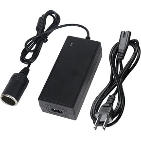 12VDC5A AC/DC Power Converter for Coleman Electric Cooler 5232D640T Thermoelectric Cooler 120 Volts to 12V DC Car Auto Boat RV Cigarette Lighter Plug Socket Power Supply Cord PS