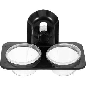 POPETPOP 3 Pcs Reptile Double Dish with Suction Cup, Gecko Feeding Bowl, Crested Gecko Food Dish, Lizard Feeding Ledge Bowls, Tortoise Water Dish, Reptile Food Bowl