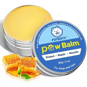 Dog Paw Pad Balm 2 oz | Heals & Moisturizes Dry, Cracked Paws | All-Natural, Safe for Dogs & Cats | Soothes Irritation, Hot Pavement & Cold Snow | Dog Nose Balm for Dry Noses