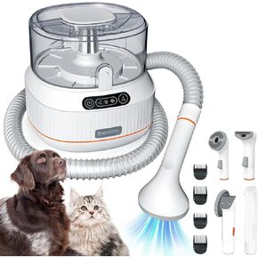 Pet Grooming Vacuum, 1.5L, Adjustable 3 Suction Mode, Low Noise, Dog Grooming Kit for Shedding Pets, Hair Trimmer, Hair Vacuum, Pet Owners
