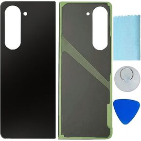 for Samsung Galaxy Z Fold 5 Back Cover Housing Battery Door Glass Replacement Parts + Glue + Tools (Blue)