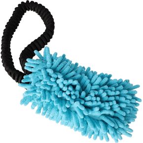 Dingo Shaggy Toy for Dogs, Soft Nubby-Textured Noodle Plush, tug Toy with Bungee Strong Shock Tugger for Dog Training, Agility Sport, tug of war 9-18in Blue 15672