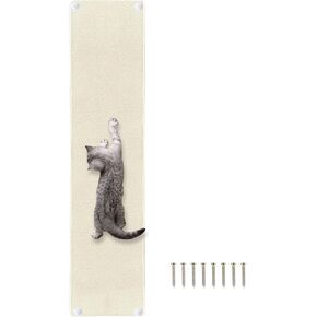 70.9"x 15.7" Thickened Extra Large Cat Wall Climbing Carpet, Cat Climbing Wall Scratcher, Cat Carpet, Couch Sofa Protector-Natural