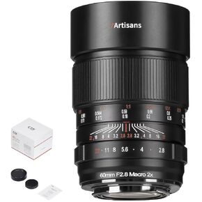 7artisans 60mm F2.8 Macro 2X Lens for Nikon Z Mount 2:1 Full Frame Prime Manual Focus Large Aperture Lens for Mirrorless Cameras for Nikon Z9、Z8、Z7、Z72、Z6、Z62、Z63、Zf、Z5、Zfc、Z50、Z30