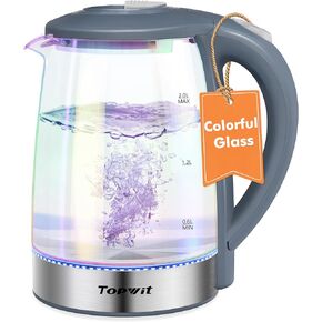 TOPWIT Electric Kettle Hot Water Kettle, 2.0L Stainless Steel Electric Tea Kettle & Coffee Kettle, BPA-Free Water Warmer with Fast Boil, Auto Shut-Off & Boil Dry Protection