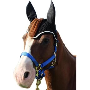Crochet Horse Fly Veil Ear Bonnet with Forelock Opening