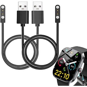 Smart Watch Cable Chargers Compatible with Kuizil T70 1.91" Smart Watch, 2 PCs