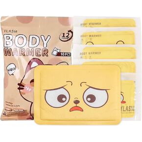 Body Warmers with Adhesive-Cute Emoji Face WarmersAir Activated-Odorless Hot Body Warmers-Up to 12 Hours of Heat-10 Individual Warmers
