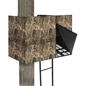 103"X37.5" Hunting Tree Stand Blinds for Deer Hunting Universal Camo Tree Stand Blind Kit with Zipper and 2 Pockets Tree Stand Cover for Hunting Deer, Elk, Hunting Blind & Accessories
