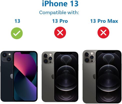 غطاء خلفي زجاجي بديل من MMOBIEL متوافق مع iPhone 13-6.1 بوصة - 2021 - بما في ذلك أداة الفتح واللاصق - منتصف الليل/أسود in Saudi Arabia