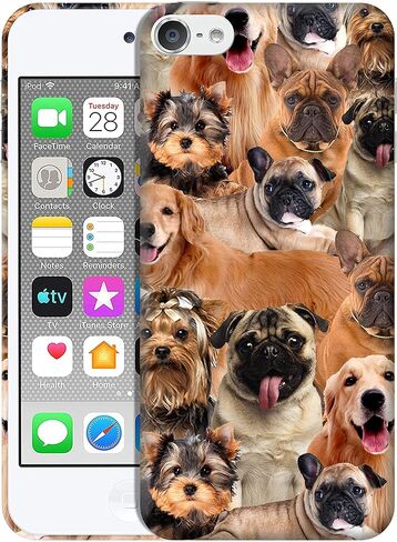Glisten iPod Touch 7th / 6th / 5th Generation Case - Dog Collage Pug Design Printed Slim Fit & Cute Plastic Hardshell Designer Back Case for iPod Touch (7th, 6th & 5th) Gen. in Kuwait